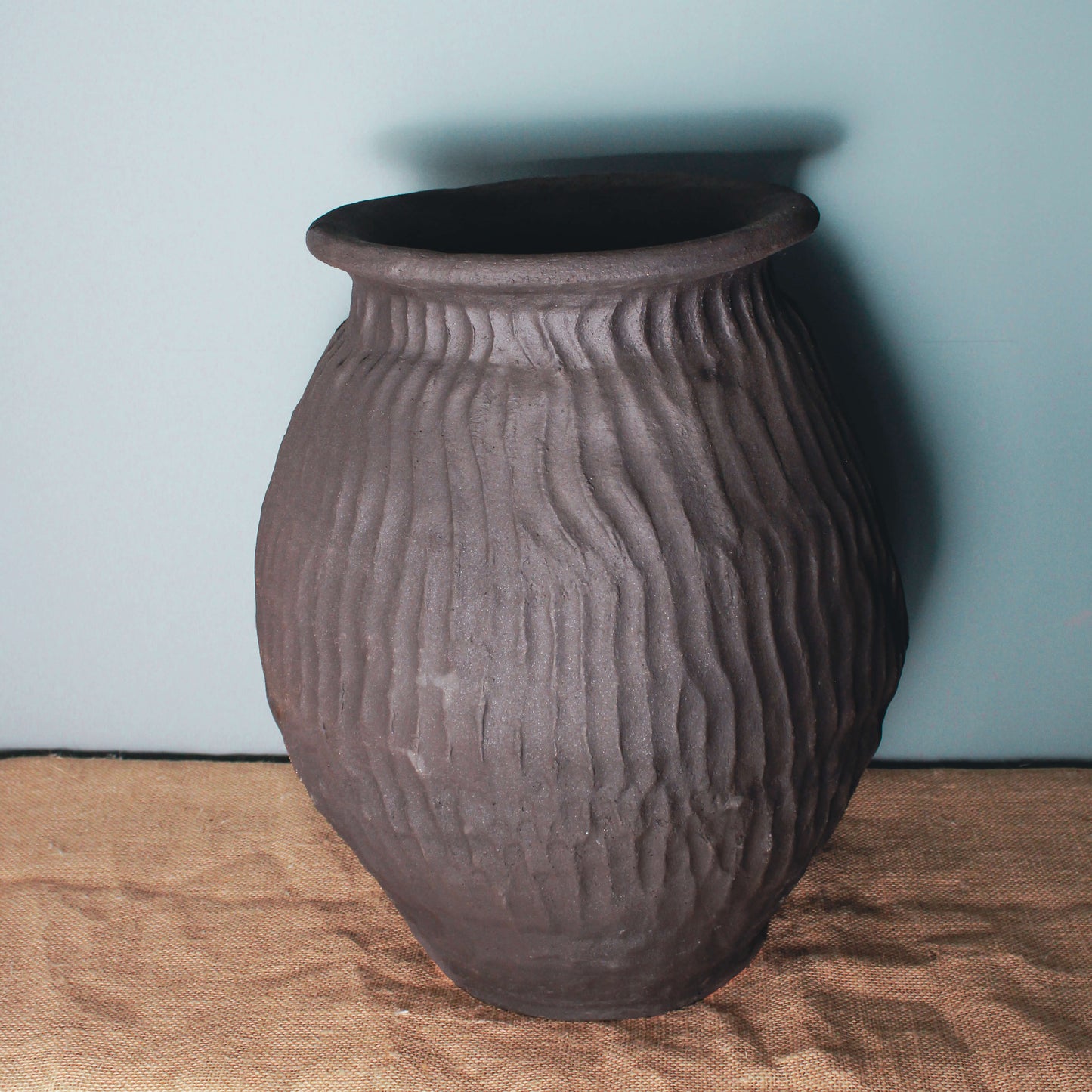 Handmade Big Black Ceramic Vase - Wild n Clay Ceramics