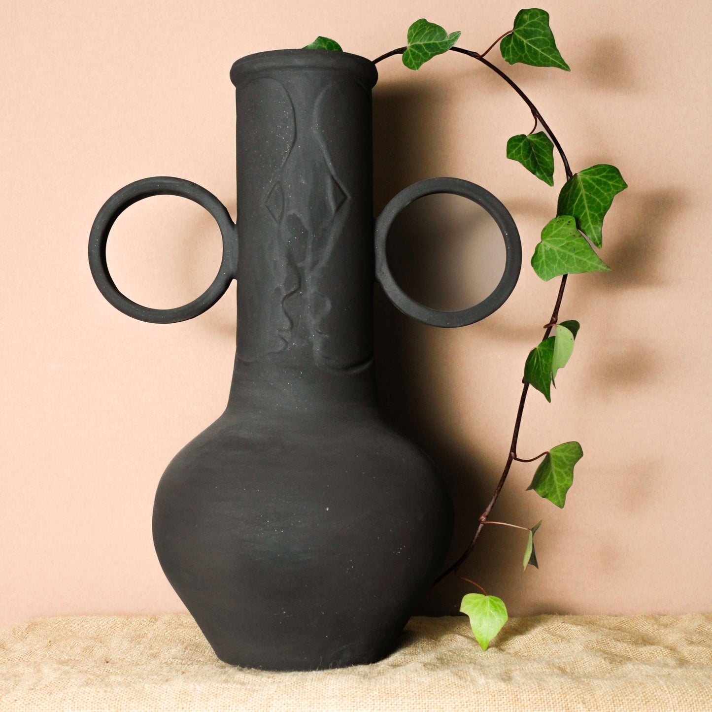 Handmade ceramic black vase To See - Wild n Clay Ceramics