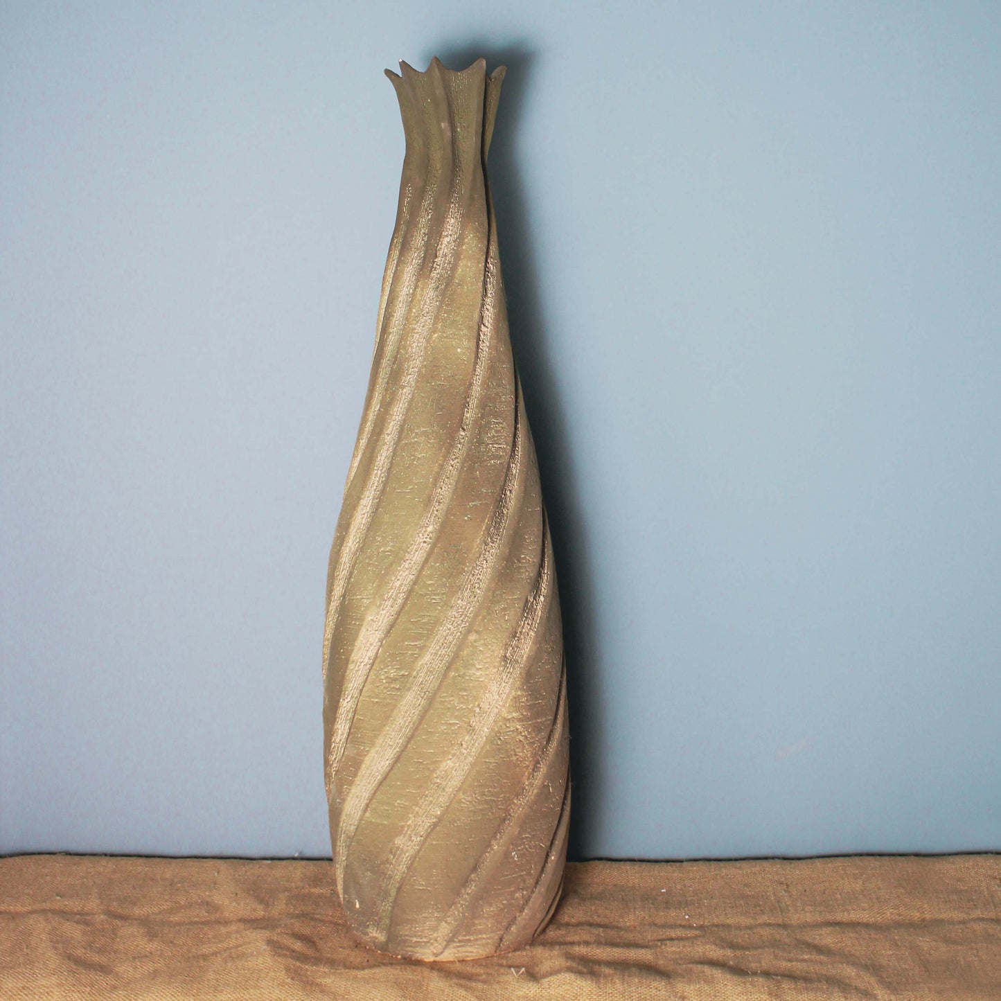 Tall and Slim Green Ceramic Vase - Wild n Clay Ceramics